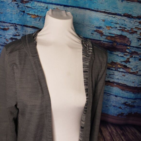 Ascend womens open front cardigan large grey gray - Picture 6 of 7